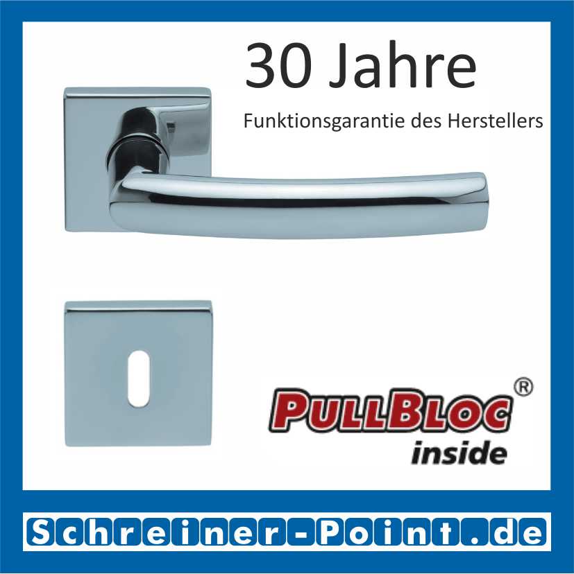 Scoop Geo quadrat PullBloc Quadratrosettengarnitur, Rosette Edelstahl poliert